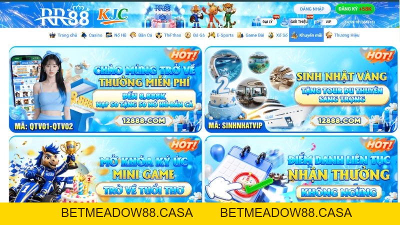 Khuyến Mãi RR88 – Ưu Đãi, Điều Kiện & Cách Kiểm Tra - BETMEADOW88