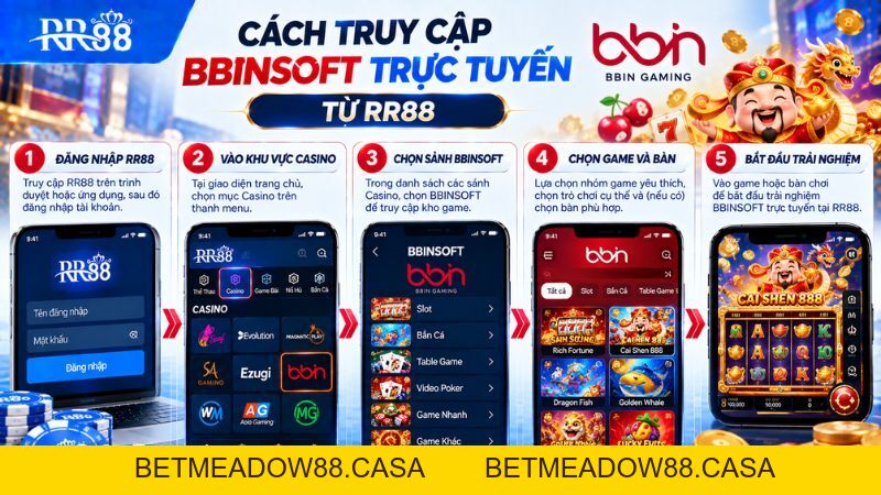 BBINSOFT TRỰC TUYẾN RR88: Trò Chơi & Cách Truy Cập - BETMEADOW88
