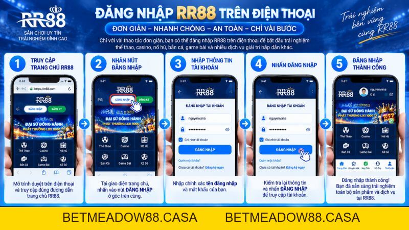 Đăng Nhập RR88 – Hướng Dẫn Truy Cập Tài Khoản - BETMEADOW88