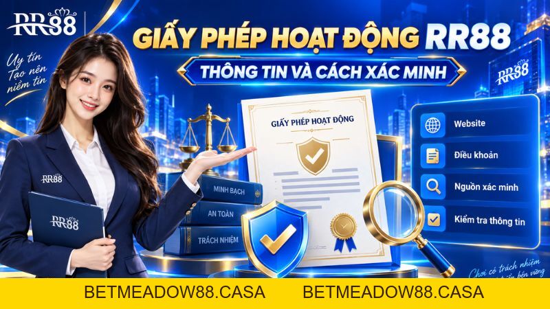 Giấy Phép Hoạt Động RR88 – Thông Tin & Cách Xác Minh - BETMEADOW88