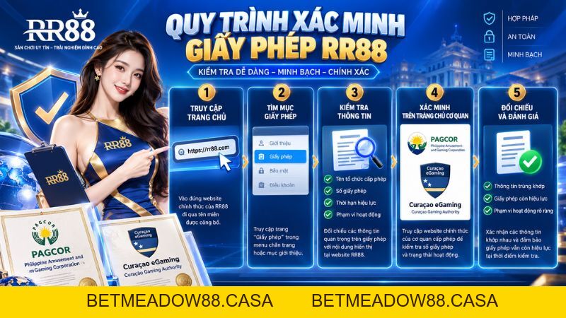 Giấy Phép Hoạt Động RR88 – Thông Tin & Cách Xác Minh - BETMEADOW88