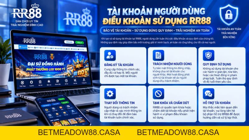 Điều Khoản Sử Dụng RR88 – Quyền, Nghĩa Vụ & Quy Định - BETMEADOW88